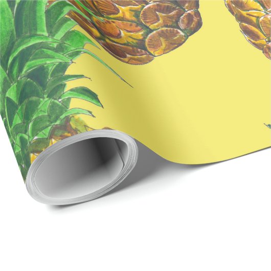 Sonnige Ananas Geschenkpapier (Rolleneckpunkt)