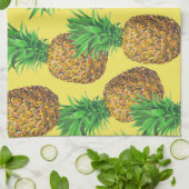 Sonnige Ananas Geschirrtuch (Gefaltet)