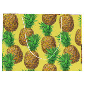 Sonnige Ananas Große Geschenktüte (Rückseite)