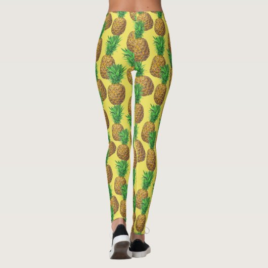 Sonnige Ananas Leggings (Rückseite)