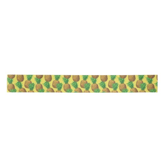 Sonnige Ananas Satinband (Vorderseite)