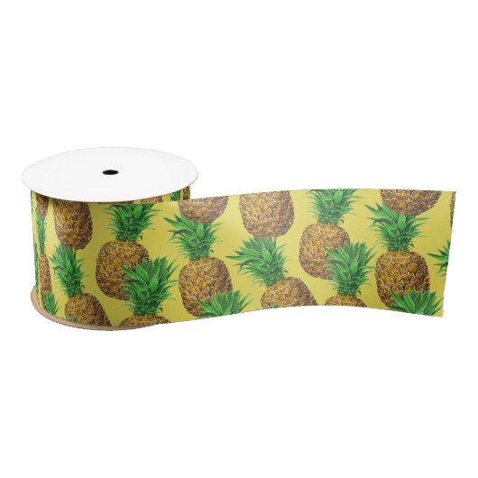 Sonnige Ananas Satinband (Spule)