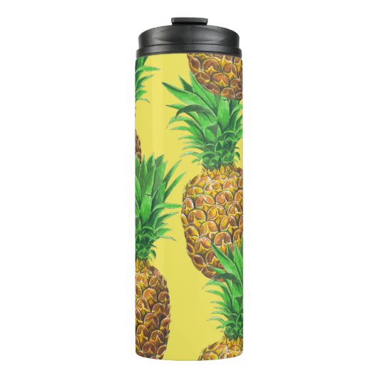 Sonnige Ananas Thermosbecher (Vorderseite)
