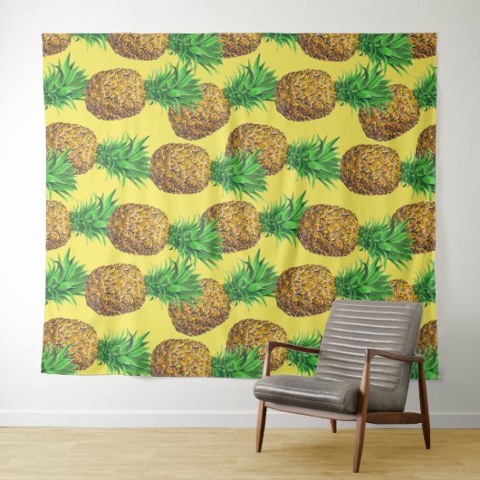Sonnige Ananas Wandteppich (Beispiel (Horizontal))