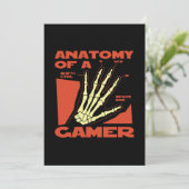 Sonnige Anatomie eines Gamers Dankeskarte (Stehend Vorderseite)
