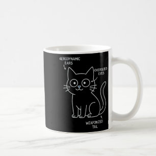 Sonnige Anatomie eines Katzenblueprints-Sarcastic- Kaffeetasse