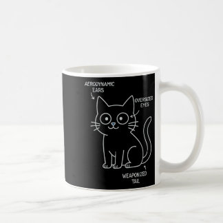 Sonnige Anatomie eines Katzenblueprints-Sarcastic- Kaffeetasse