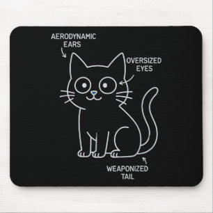 Sonnige Anatomie eines Katzenblueprints-Sarcastic- Mousepad