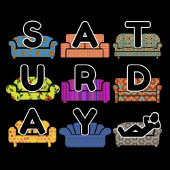 Sonnige antisoziale SAMSTAG-Couches zum Shirt