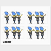 Sonnige Aufkleber machen keine Panik (Blatt)