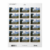 Sonnige Aussicht auf den Grand Teton Adressaufkleber (Vorne)