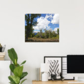 Sonnige Aussicht auf den Grand Teton Poster (Heimbüro)