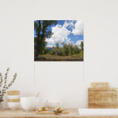 Sonnige Aussicht auf den Grand Teton Poster (Küche)
