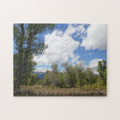 Sonnige Aussicht auf den Grand Teton Puzzle (Horizontal)