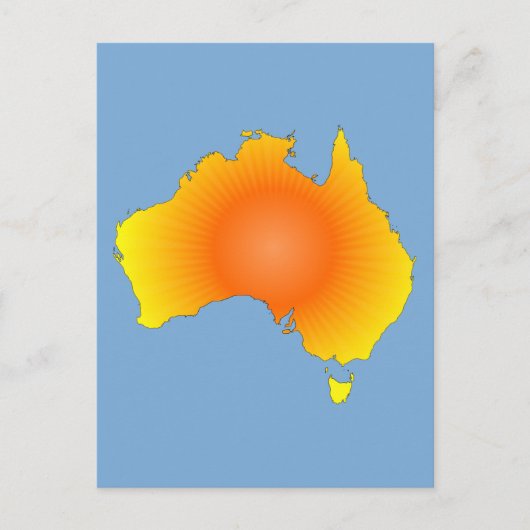 Sonnige Australische Karte (Vorderseite)