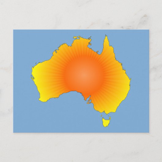 Sonnige Australische Karte (Vorderseite)