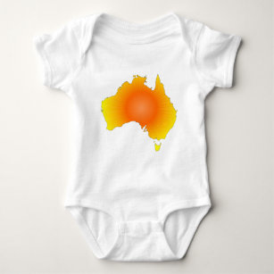 Sonnige Australische Karte Baby Strampler