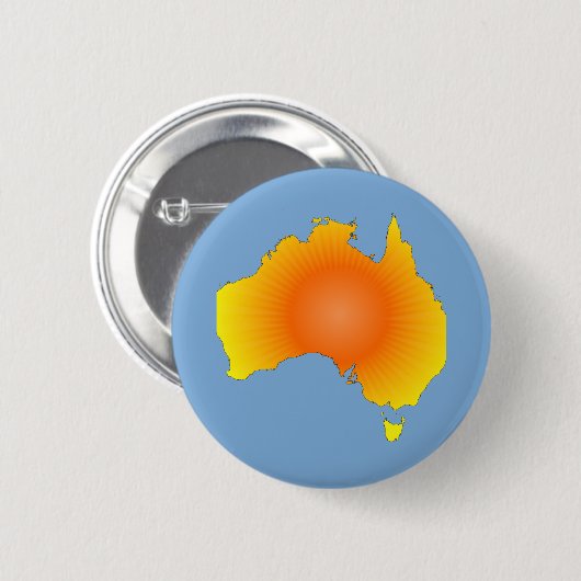 Sonnige Australische Karte Button (Vorne & Hinten)