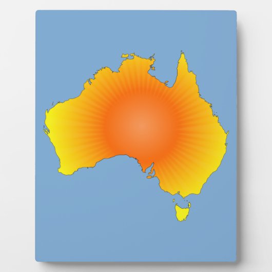 Sonnige Australische Karte Fotoplatte (Vorderseite)