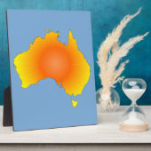 Sonnige Australische Karte Fotoplatte (Seite)