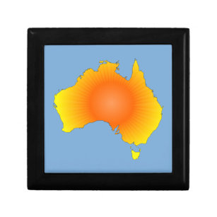 Sonnige Australische Karte Geschenkbox