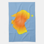 Sonnige Australische Karte Geschirrtuch (Vertikal)