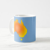 Sonnige Australische Karte Kaffeetasse (Vorderseite Links)