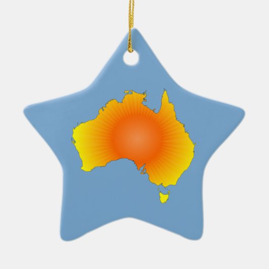 Sonnige Australische Karte Keramik Ornament (Vorne)