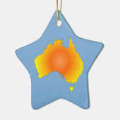 Sonnige Australische Karte Keramik Ornament (Links)