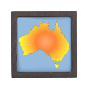 Sonnige Australische Karte Kiste