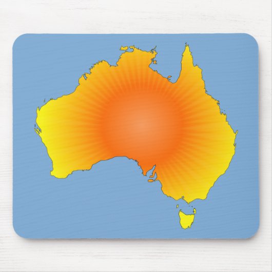 Sonnige Australische Karte Mousepad (Vorne)