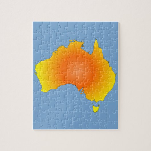 Sonnige Australische Karte Puzzle (Vertikal)