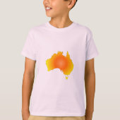Sonnige Australische Karte T-Shirt (Vorderseite)
