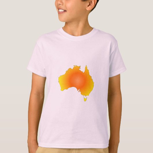 Sonnige Australische Karte T-Shirt (Vorderseite)