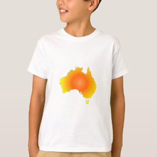 Sonnige Australische Karte T-Shirt
