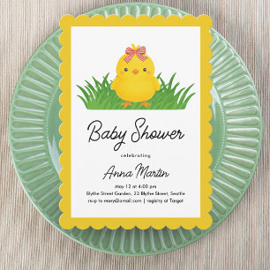Sonnige Baby Shower Einladung Küken