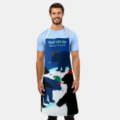 Sonnige Bären mit Winterhut Küche Schürze (Getragen)