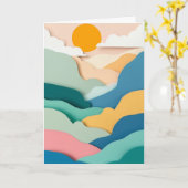 Sonnige Berggipfel Karte (Gelbe Blume)
