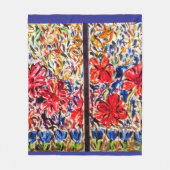 Sonnige Blaue Tulpen Fleecedecke (Vorderseite)