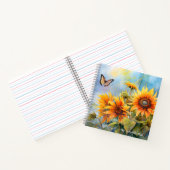 Sonnige Blooms & Butterfly Träume Notizblock (Innenseite)