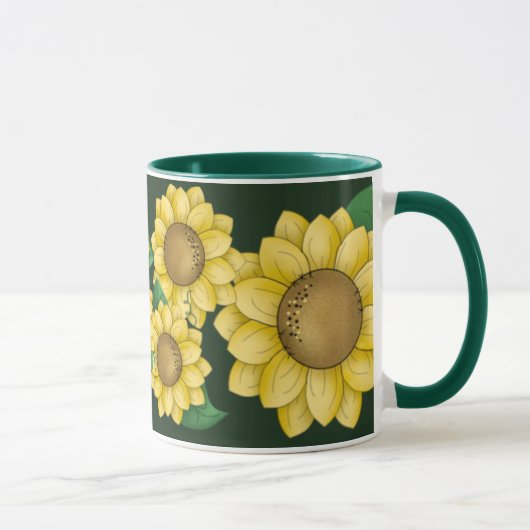 Sonnige Blumen Tasse (Rechts)