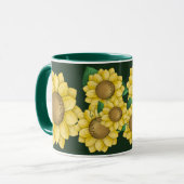 Sonnige Blumen Tasse (Vorderseite Links)