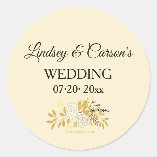 Sonnige Blumenkleber Runder Aufkleber (Vorderseite)