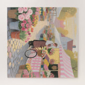 Sonnige Blumenstraßenszene Puzzle (Horizontal)