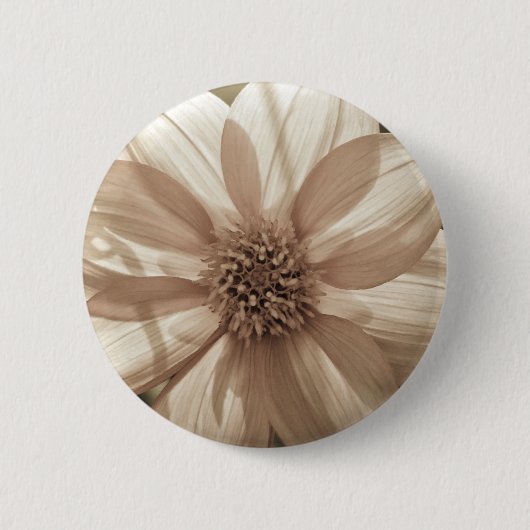 Sonnige Dahlie Button (Vorderseite)