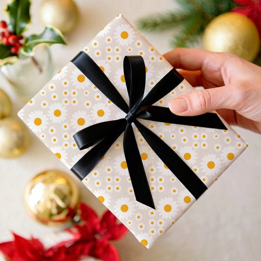 Sonnige Daisy-Blumenverpackungspapier Geschenkpapier