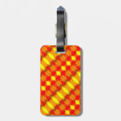 sonnige Daisy Ikat Too 6 Miami Gepäckanhänger (Rückseite vertikal)