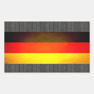 Sonnige Deutschlandflagge Rechteckiger Aufkleber