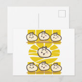 sonnige dim sum knödel  postkarte (Vorne/Hinten)