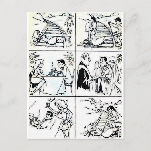 Sonnige Ehe/Verabred-Relationship-Zyklus Postkarte (Vorderseite)